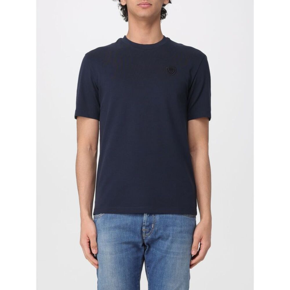 Blauer Men Cotton T-Shirt With Emblem Blauer
